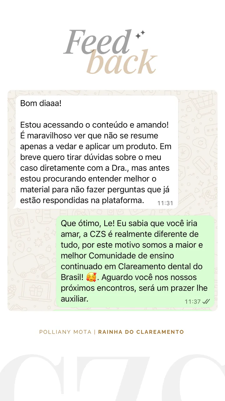 Depoimento de aluno CZS
